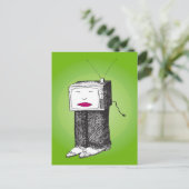 ポータブルテレビはがき ポストカード (スタンド正面)