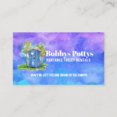 ポータブルトイレのスローガン 名刺 (正面)