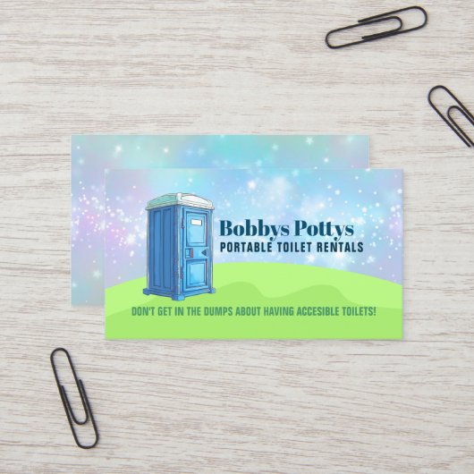 ポータブルトイレのスローガン 名刺 (正面/裏面インサイチュ)