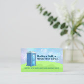 ポータブルトイレのスローガン 名刺 (スタンド正面)