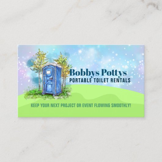 ポータブルトイレのスローガン 名刺 (正面)