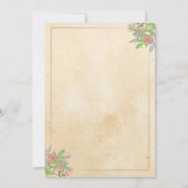 ポータブルバーのパーティーの婚約のカップルのヴィンテージに貯蔵して下さい 招待状 (裏面)