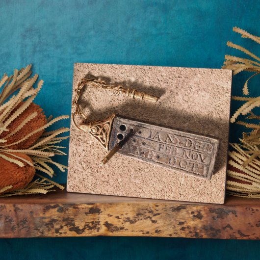 ポータブル日時計、シルバーと金ゴールド、10世紀(d) フォトプラーク (側面)