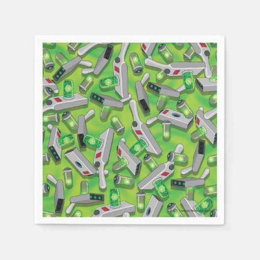 ポータルの銃のパターン スタンダードカクテルナプキン (正面)