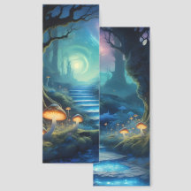 ポータル付き神秘的なキノコの森