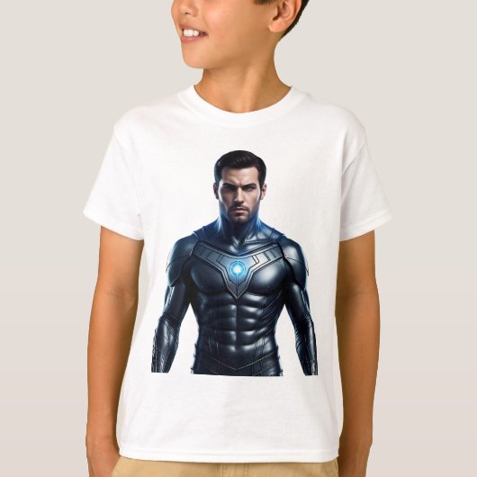 ポータル作成者スーパーヒーローTシャツ Tシャツ (正面)