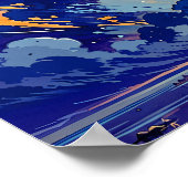 ポータル渦 – ローンシルエットファンタジーアート ポスター (角)