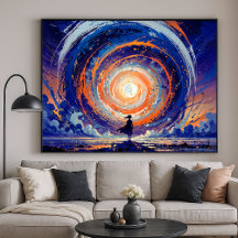 ポータル渦 – ローンシルエットファンタジーアート