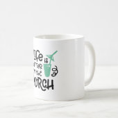 ポーチでの生活の方が良い コーヒーマグカップ (正面右)