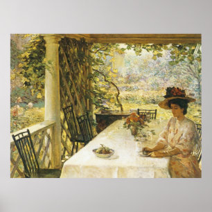 ポーチでウィリアム・チャドウィック ポスター