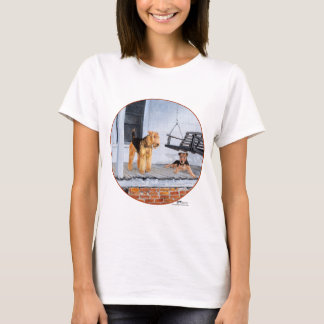 ポーチにいるウェルシュテリア Tシャツ