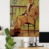 ポーチに座るアーティスト ポスター (ホームオフィス)