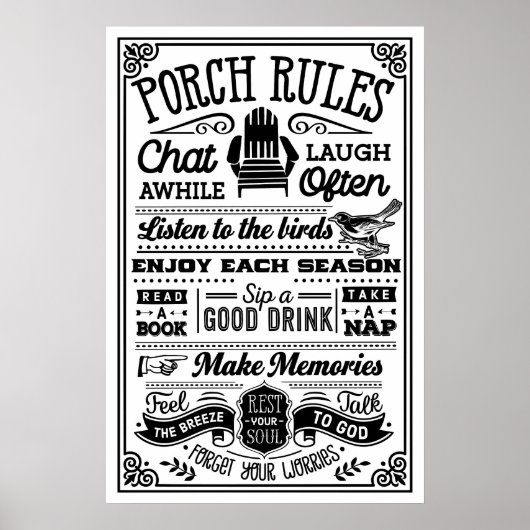 ポーチのエチケット：くつろぎの不文律 ポスター (正面)