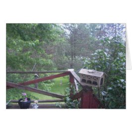 ポーチのドアから