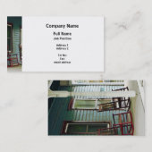 ポーチの木のロッキングチェア 名刺 (正面/裏面)