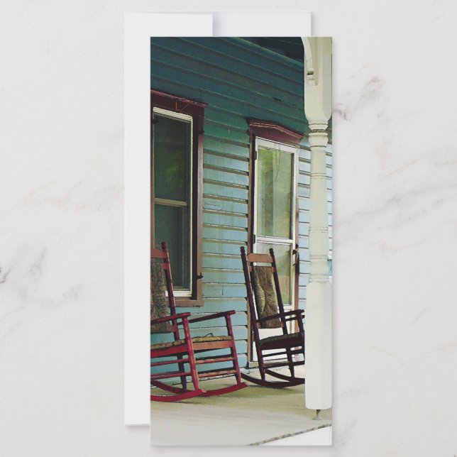 ポーチの木製ロッキングチェア (正面)