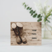 ポーチの汚れたGumboots ポストカード (スタンド正面)