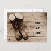 ポーチの汚れたGumboots ポストカード (正面/裏面)