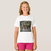 ポーチの馬 (アルブレヒト・アダム作) Tシャツ (正面フル)