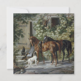 ポーチの馬（Albrecht Adam著） カード