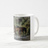 ポーチの馬(Albrecht Adam著) コーヒーマグカップ (正面右)