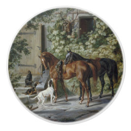 ポーチの馬（Albrecht Adam著） セラミックノブ