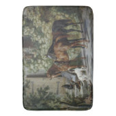 ポーチの馬（Albrecht Adam著） バスマット (正面縦)