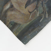 ポーチの馬(Albrecht Adam著) フリースブランケット (角)