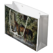 ポーチの馬（Albrecht Adam著） ラージペーパーバッグ (正面アングル)