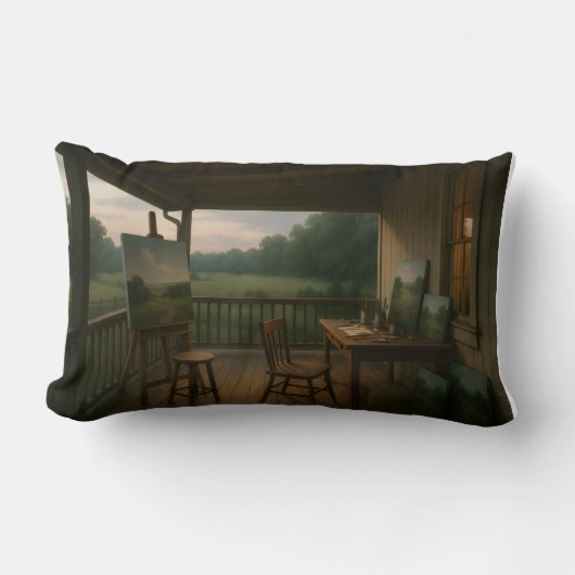 ポーチアートスタジオ装飾用クッション ランバークッション (正面)