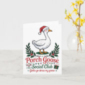 ポーチグースソーシャル・クラブ行かないと私のガチョウの服を着る カード (黄色い花)