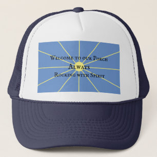 ポーチスピリットバリエーション 青 Trucker Hat キャップ