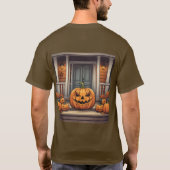 ポーチハロウィーンTシャツのカボチャ Tシャツ (裏面)