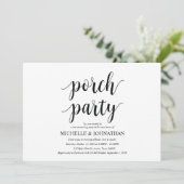 ポーチパーティー、引っ越し祝いパーティーパーティの招待状カード 招待状 (スタンド正面)