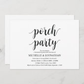 ポーチパーティー、引っ越し祝いパーティーパーティの招待状カード 招待状 (正面/裏面)