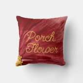 ポーチフラワー/オリジナル/ クッション (裏面)