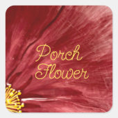 ポーチフラワー/オリジナル/ スクエアシール (正面)