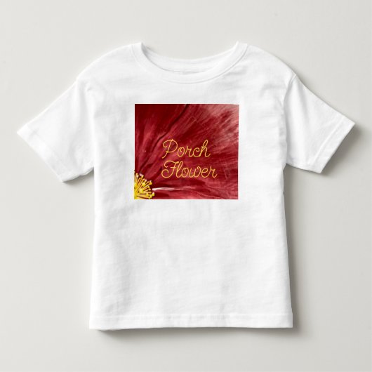 ポーチフラワー/オリジナル/ トドラーTシャツ (正面)
