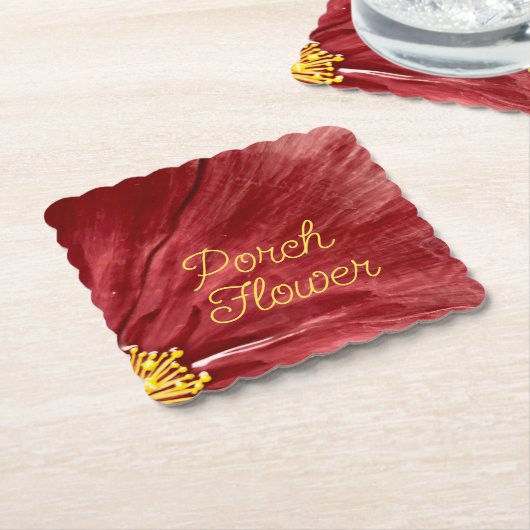 ポーチフラワー/オリジナル/ ペーパーコースター (アングル)