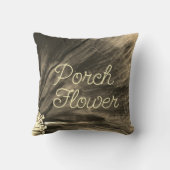 ポーチフラワー/セピア/ クッション (裏面)