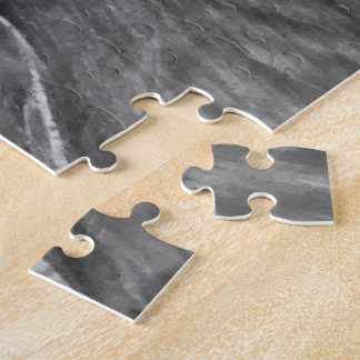 ポーチフラワー/白黒/ ジグソーパズル