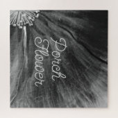 ポーチフラワー/白黒/ ジグソーパズル (横)