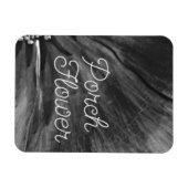 ポーチフラワー/白黒/フレキシブル写真 マグネット (横)