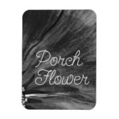 ポーチフラワー/白黒/フレキシブル写真 マグネット (縦)