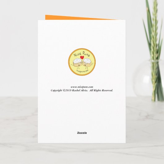 ポーチュパイン パンプキン - ハロウィンのユーモアあふれるグリーティングカード カード (裏面)