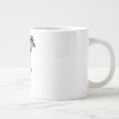 ポーチライトのアウトライン — レトリバー ジャンボコーヒーマグカップ (右)