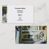 ポーチ上の白いロッキングチェア 名刺 (正面/裏面)