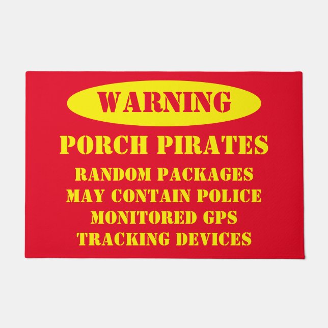 ポーチ海賊 ドアマット (正面)