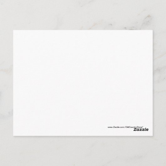 ポーチ葉書上の国木製ロッキングチェア ポストカード (裏面)