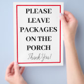 ポーチ離れのパッケージに署名する チラシ (手)